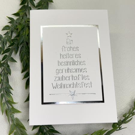 Karte weiß silber